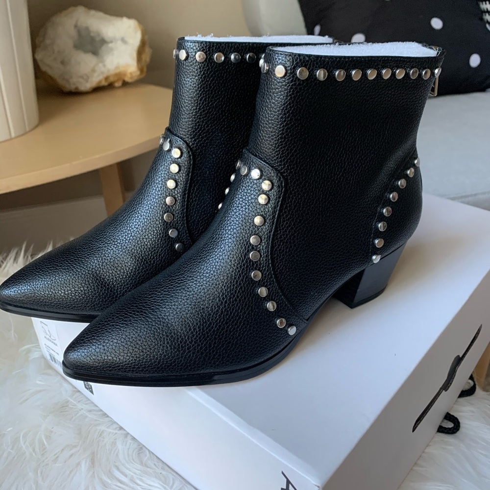 NEW ALDO black studded ankle booties- 6.5